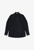 Cocoon black shirt with turned sleeves