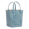 Light blue laser cut tote bag