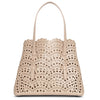 Mina 25 vienne vague beige leather tote bag