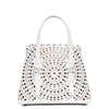 Mina 20 vienne circulaire white leather tote bag