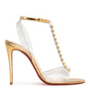 Jamais Assez 100 pvc and gold sandals