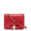 Vara red leather shoulder bag