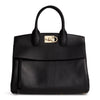 The Studio black leather large bag