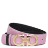 Flamingo 35 leather gold buckle reversible belt