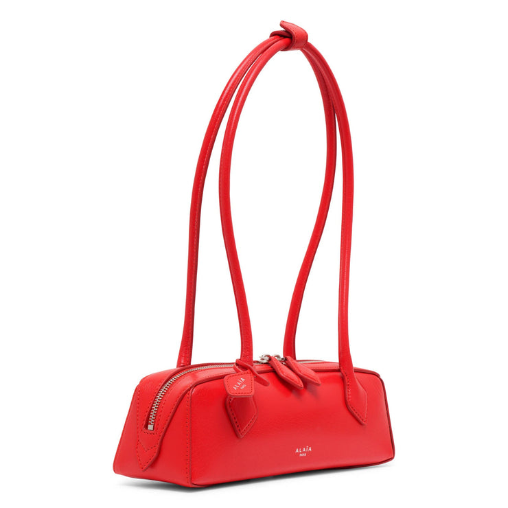 Le Teckel small red leather bag