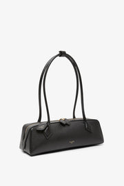 Le Teckel medium black leather bag