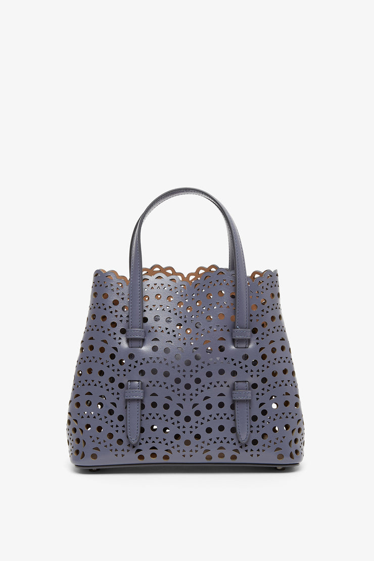 Mina 20 blue leather tote bag