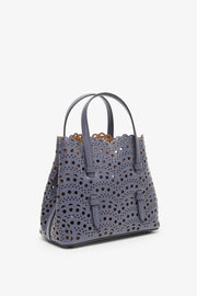 Mina 20 blue leather tote bag