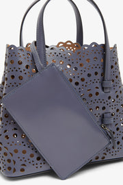 Mina 20 blue leather tote bag