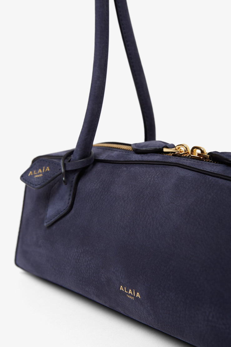 Le Teckel medium dark blue nubuck bag