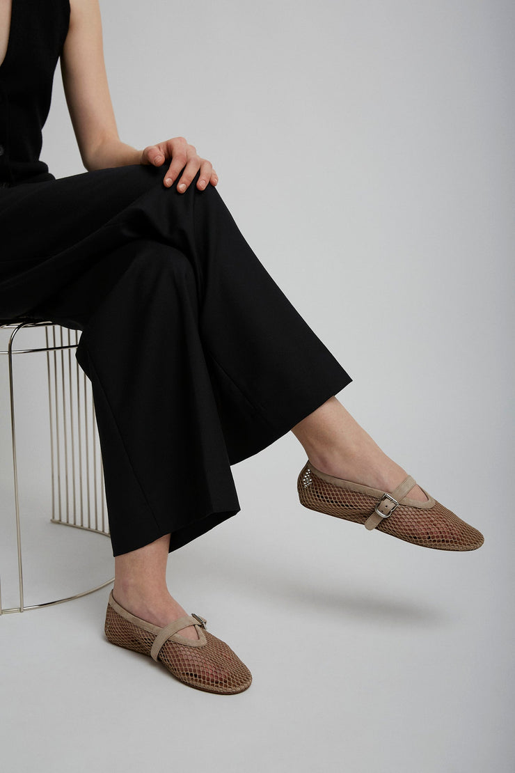 Grege mesh ballet flats