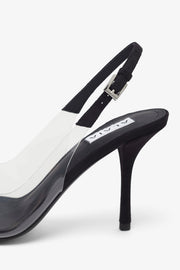 Le coeur 90 black slingbacks