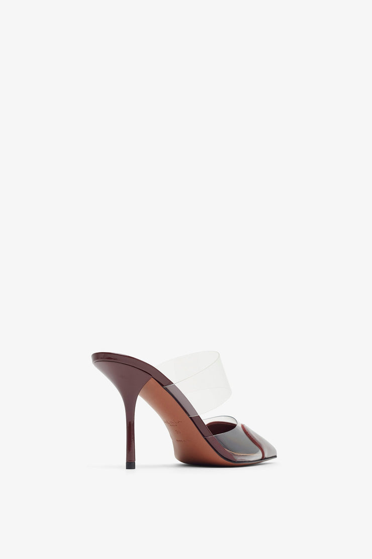 Le coeur 90 dark red mules