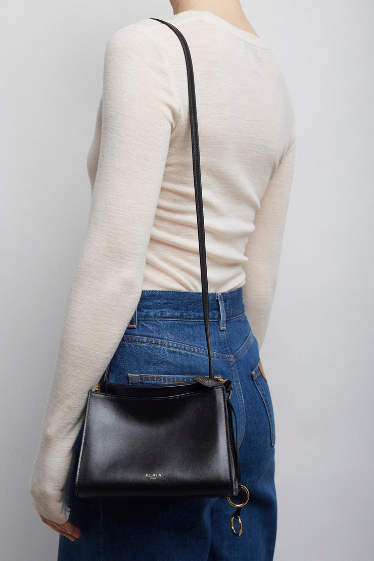 Le Click small black square bag