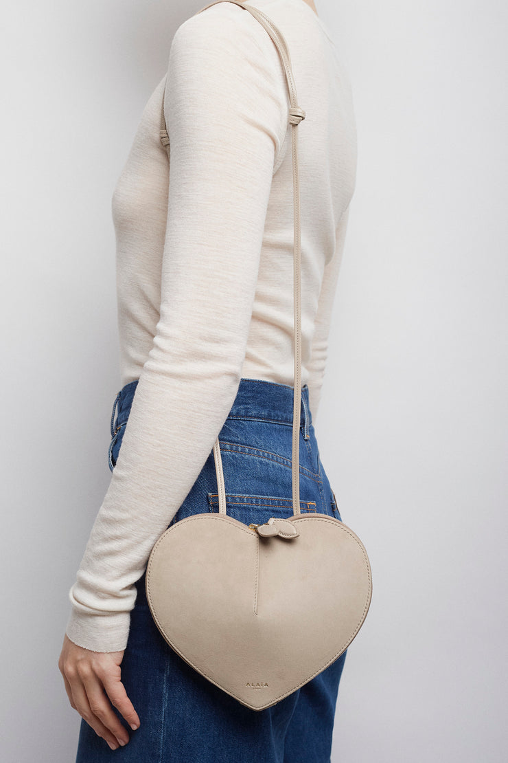 Le Coeur greige crossbody bag