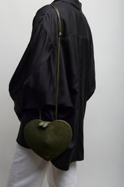 Le Coeur dark green crossbody bag