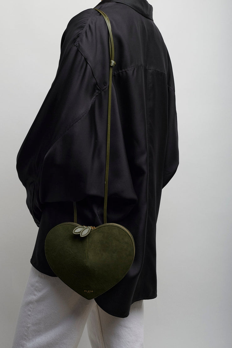 Le Coeur dark green crossbody bag