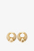 Spiral gold small hoop earrings