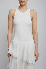 Sculpting jersey white bodysuit