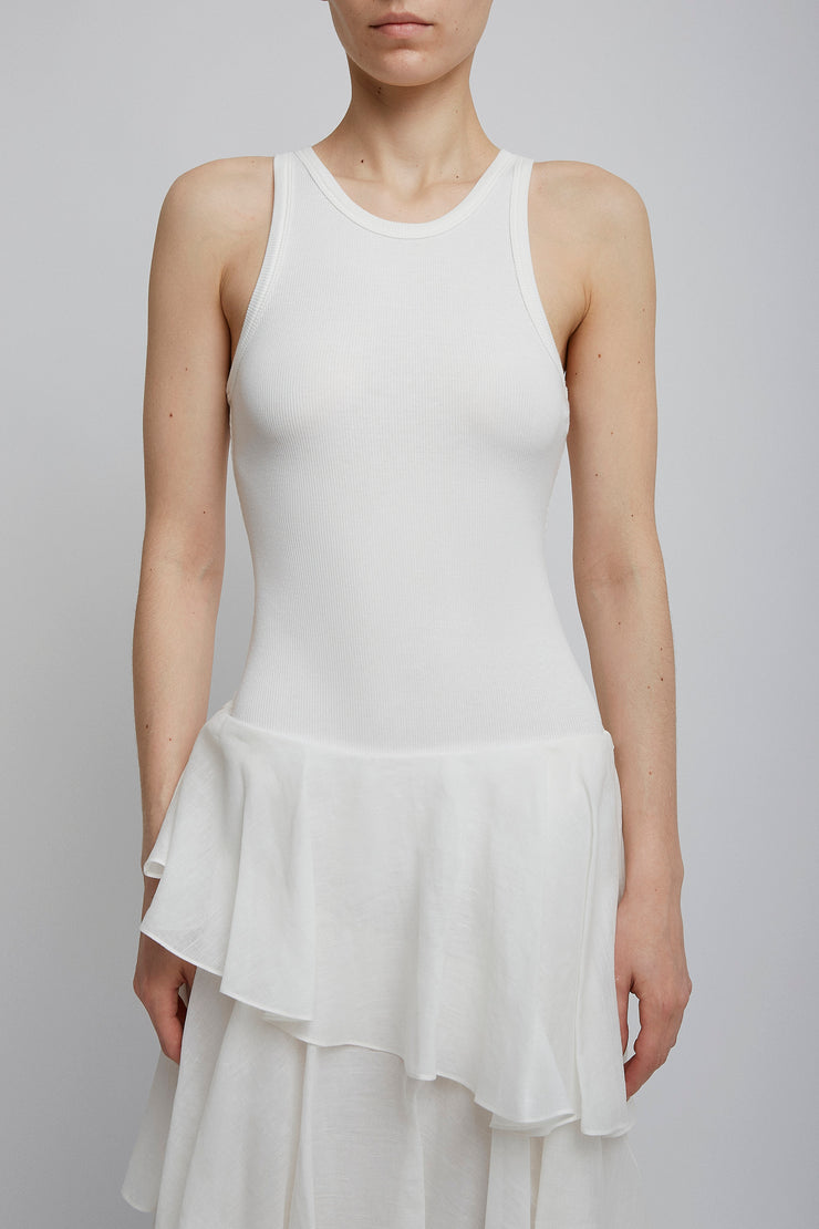 Sculpting jersey white bodysuit