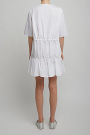 Cotton poplin white dress