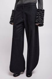 Wool flannel petal pants