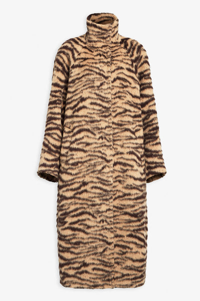 Brown and black long coat