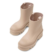 Raina beige rubber rain boots