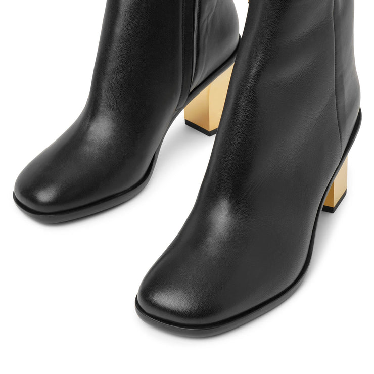 Rebecca black leather ankle boots