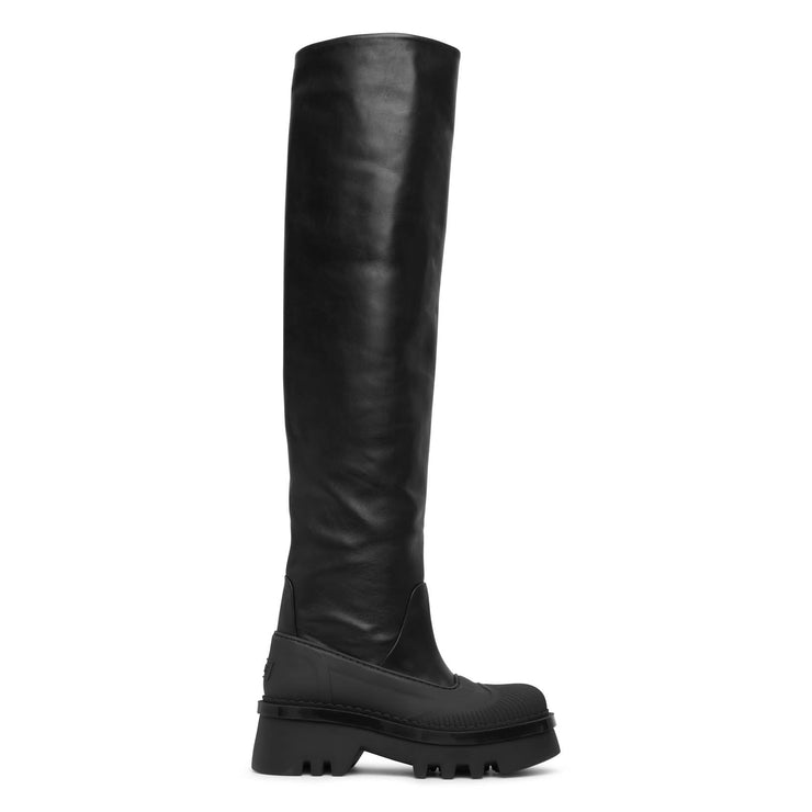 Raina black overknee leather boots