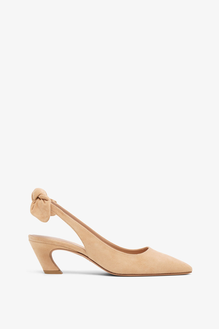 Oli beige suede slingback pumps