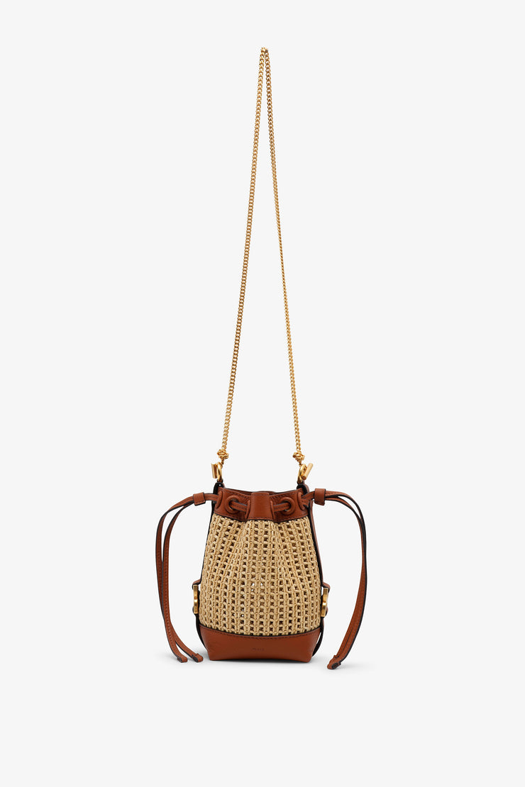 Marcie raffia bucket bag