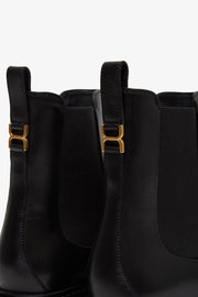 Marcie black leather chelsea boots