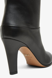 Eve black leather high boots