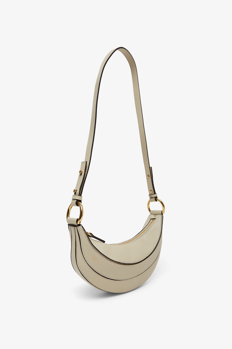 Banana beige leather crossbody bag