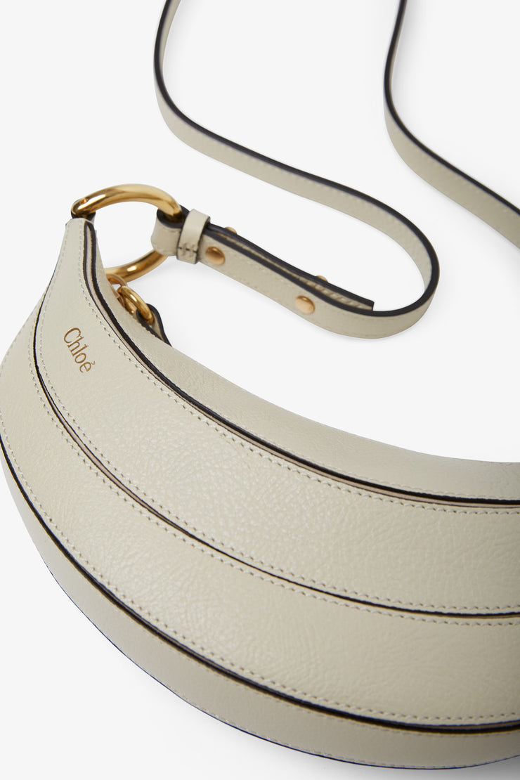 Banana beige leather crossbody bag