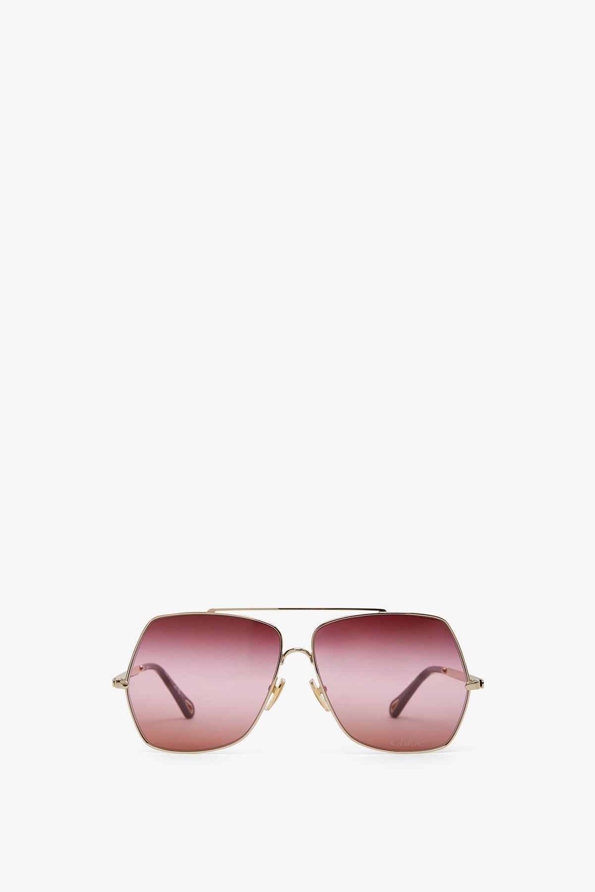 Shop Chloé Aly Pink Sunglasses