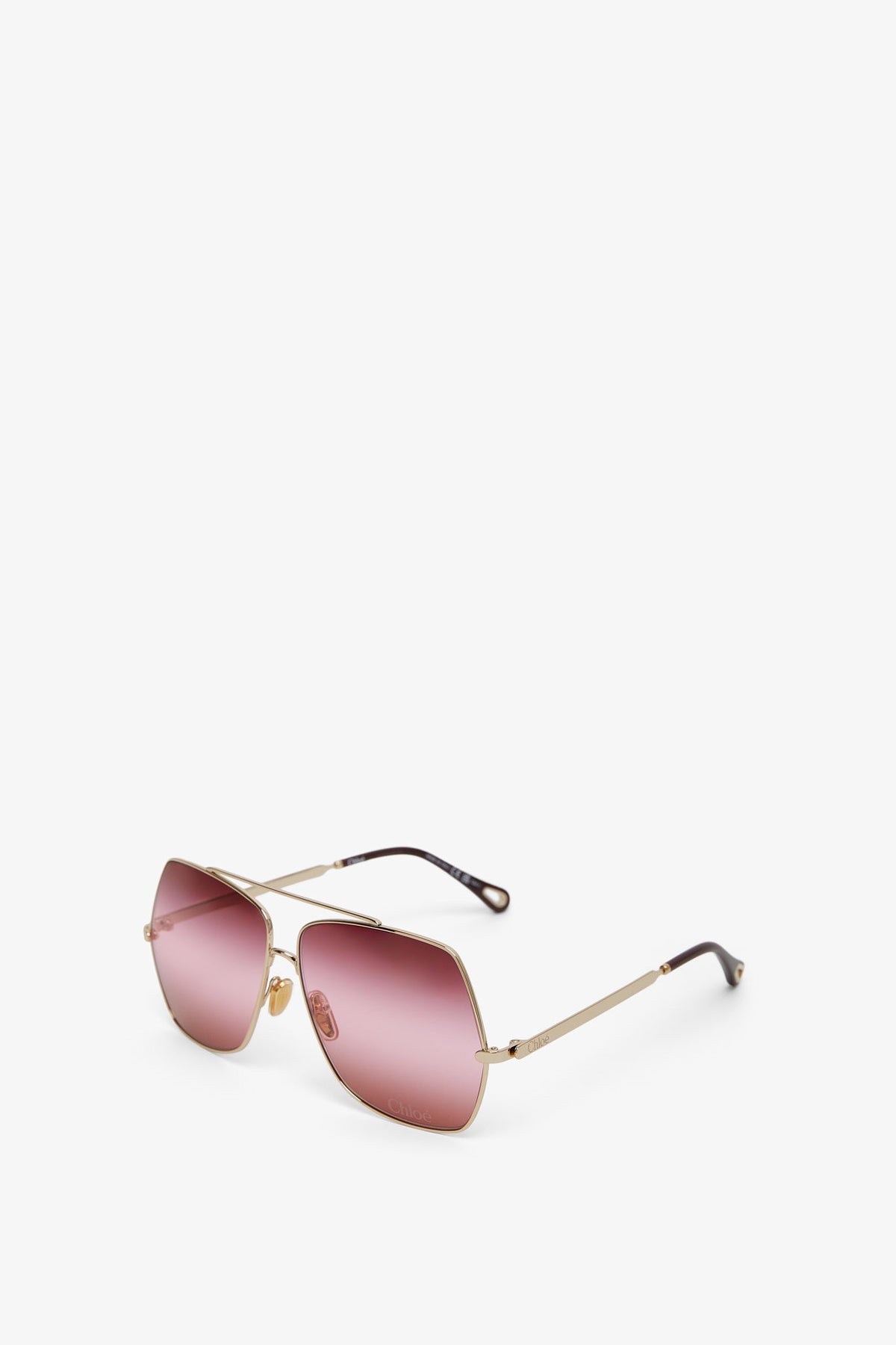 Shop Chloé Aly Pink Sunglasses