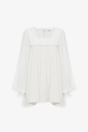 Fluid silk crepon mini dress