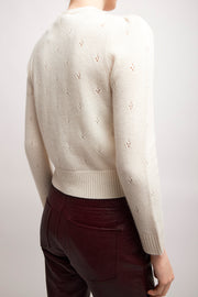 Logo white knitted jumper