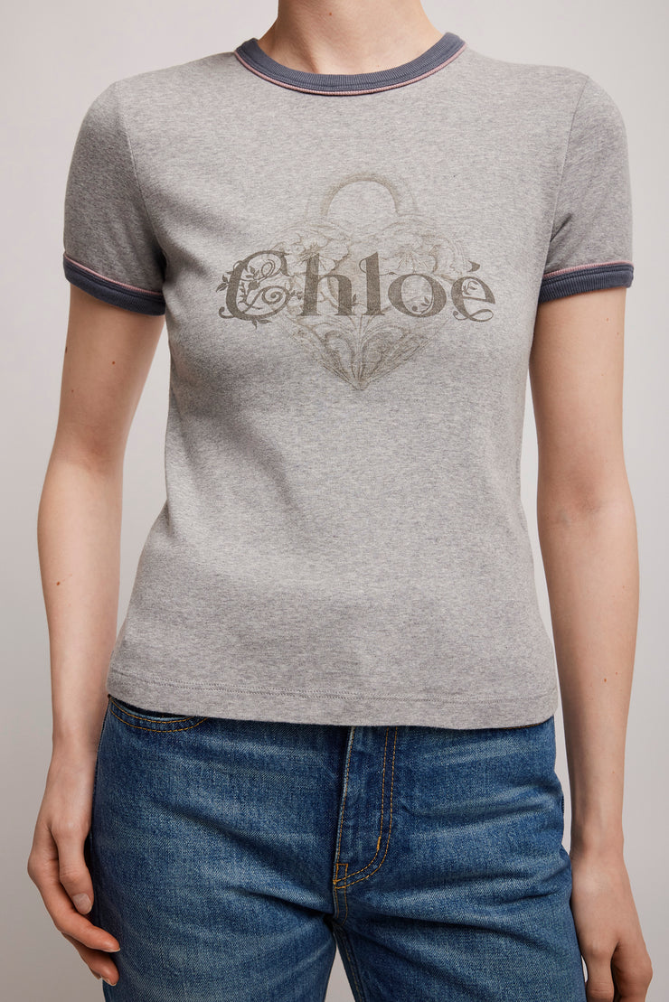 Crew-neck baby fit T-shirt