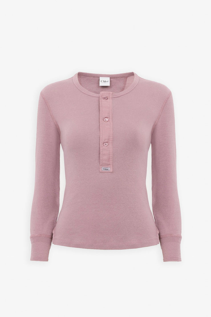 Blushy purple henley top