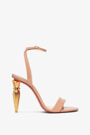 Lipqueen 100 patent nude sandals