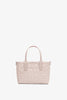 Cabata E/W mini beige leather tote bag