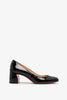 Miss Sab 55 black patent pumps