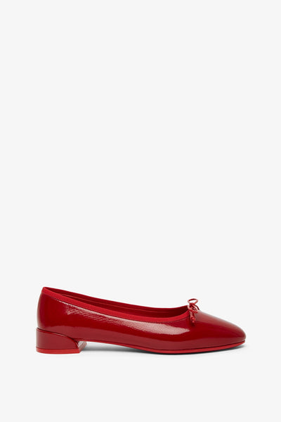 Sweetie Jane red soft patent ballerinas