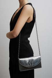 Loubi54 silver clutch