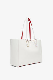 Cabata soft white leather tote bag