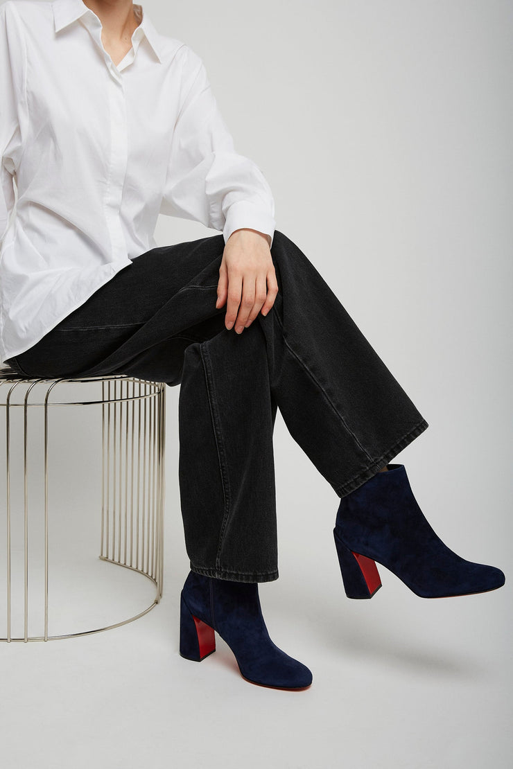 Turela dark blue suede boots