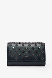 Paloma black leather clutch